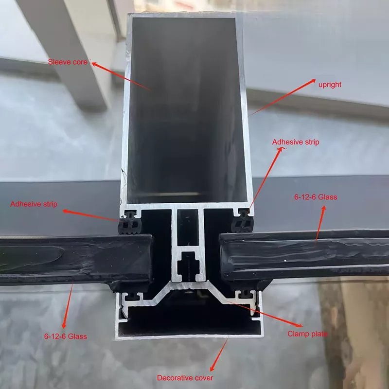 Fluorocarbon Spray Insulation Curtain Wall Profile